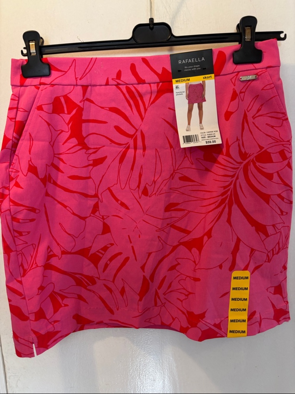 NWT Rafaella medium Tropical Print Skort New 26-120-1